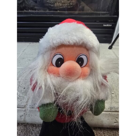 Vintage Santa First Santa Soft Felty Rubber Face Christmas Plush - Picture 2 of 9